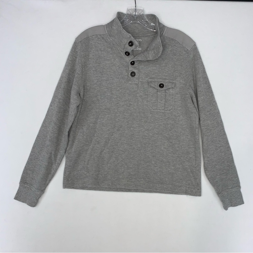 Haggar Slim Fit Grey Pull Over Henley Men’s Size S